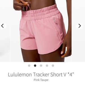 Tracker Short Pink Taupe 4" Size 8 Pink Taupe